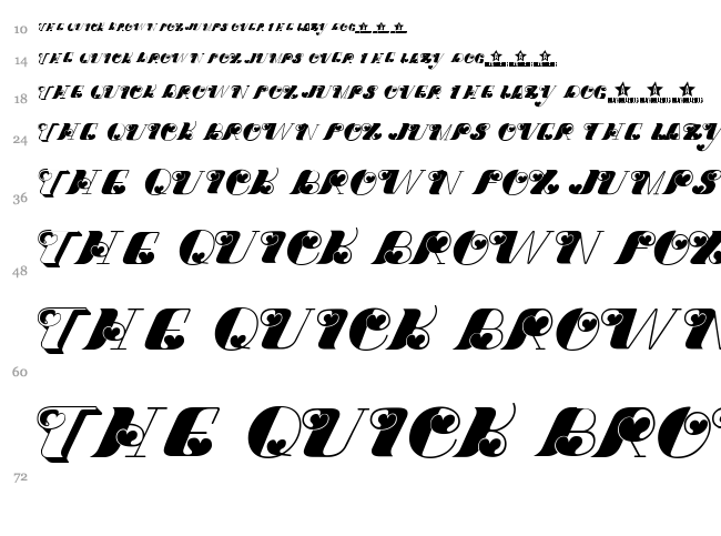 Dove Love font waterfall